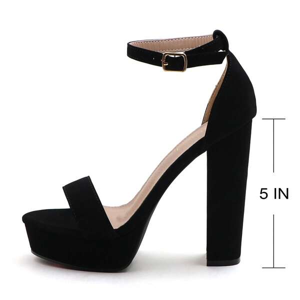 Women's Platform Heels - Chunky Block Heeled Sandals With Ankle Strap, Open Toe Dressy High Heels For Women, Comfortable Prom, Wedding & Party Pumps 2025 NONO-2